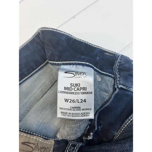 Silver Jeans Suki Mid Capri Joga Womens Size‎ 26 - Picture 8 of 8